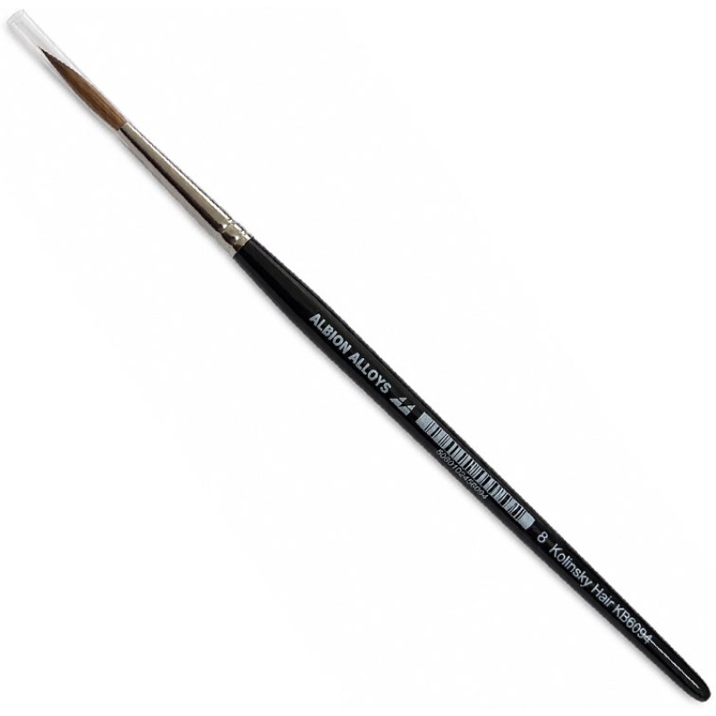 Albion Alloys Round Pointed Kolinsky Brush (Size 6) KB6094