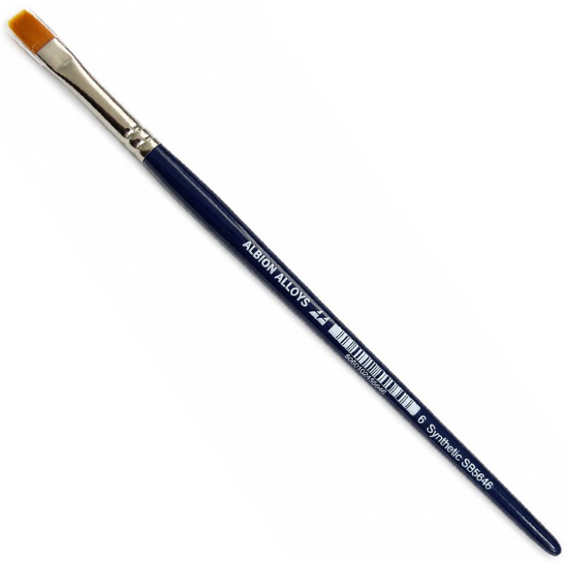 Albion Alloys Medium Flat Synthetic Brush (Size 6) SB5646