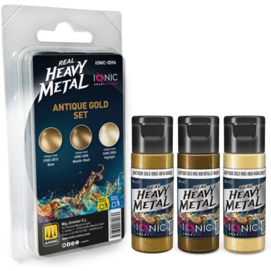 Ammo Real Heavy Metal Antique Gold Set IONIC-0596 Ammo Real Heavy Metal Antique Gold Set IONIC-0596