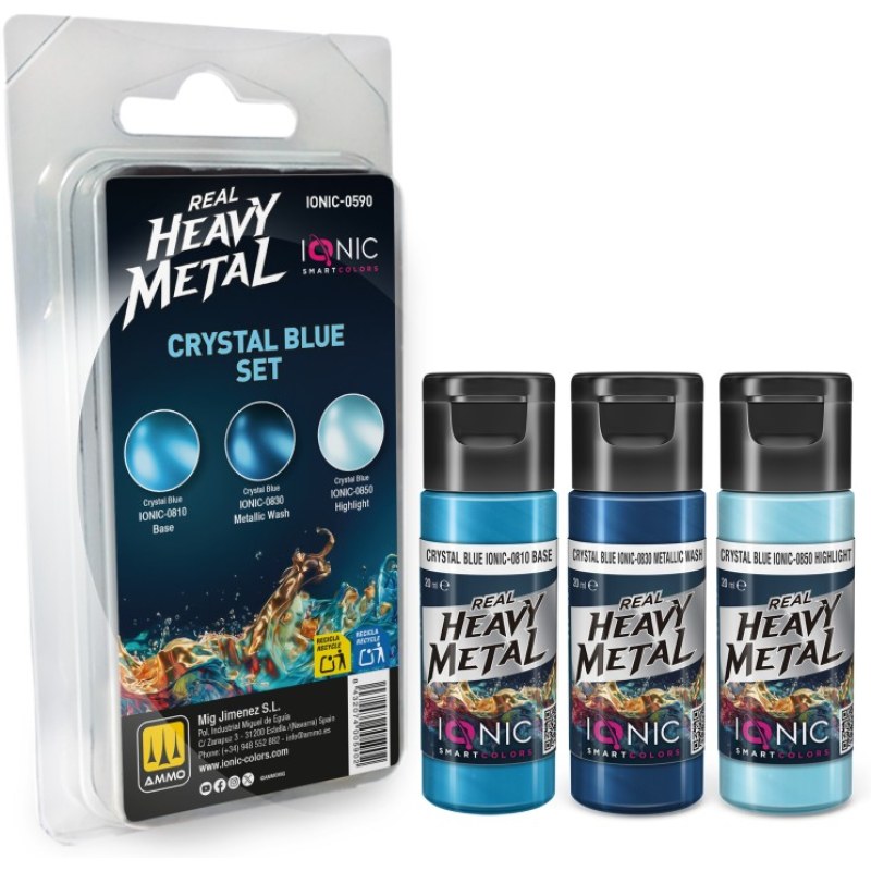 Ammo Real Heavy Metal Crystal Blue Set IONIC-0590