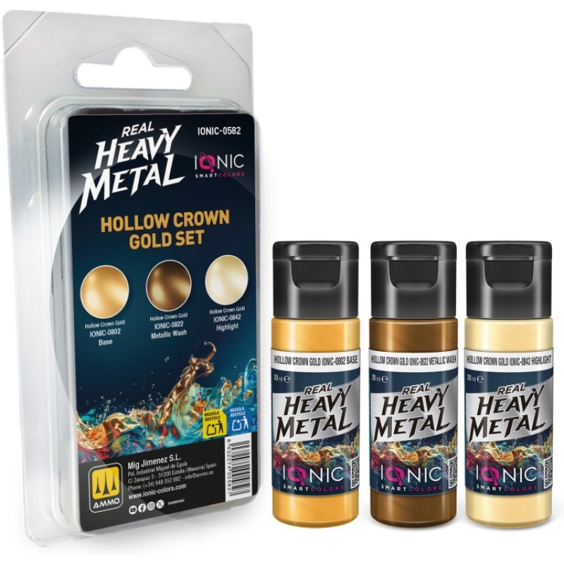 Ammo Real Heavy Metal Hollow Crown Gold Set IONIC-0582