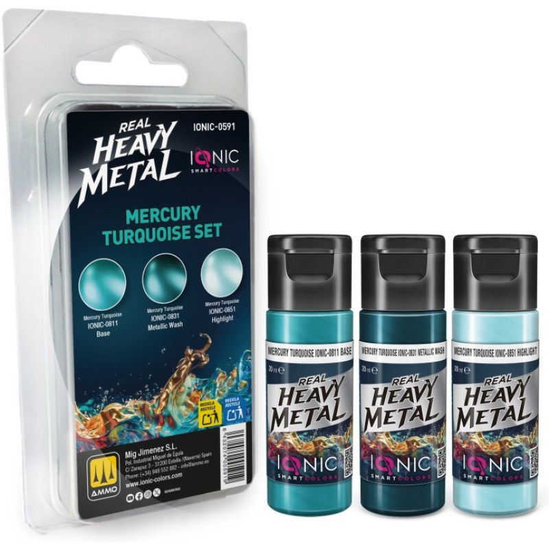 Ammo Real Heavy Metal Mercury Turquoise Set IONIC-0591