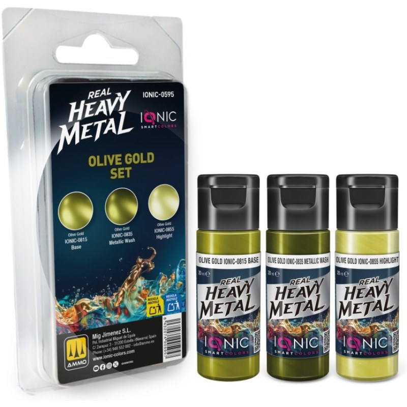 Ammo Real Heavy Metal Olive Gold Set IONIC-0595