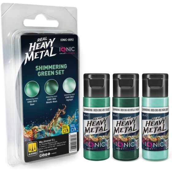 Ammo Real Heavy Metal Shimmering Green Set IONIC-0592 Ammo Real Heavy Metal Shimmering Green Set IONIC-0592