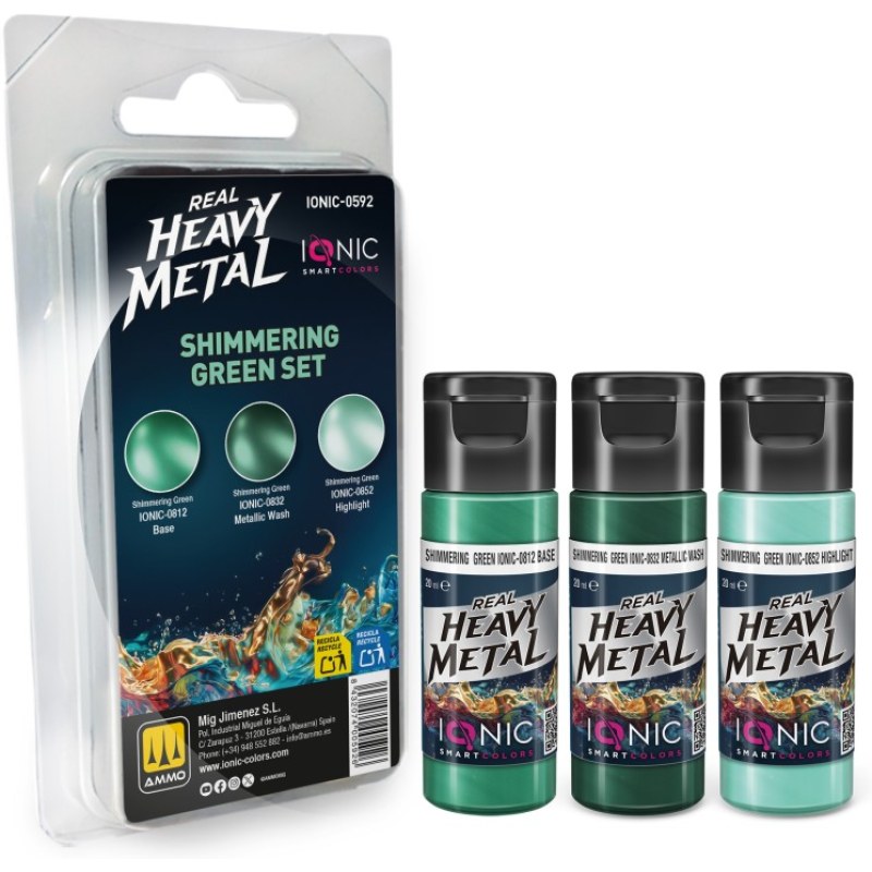 Ammo Real Heavy Metal Shimmering Green Set IONIC-0592