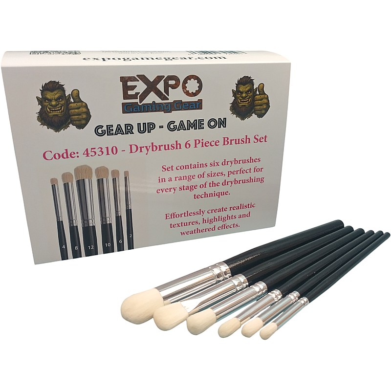 Expo Tools Drybrush 6 Piece Brush Set Expo Tools Drybrush 6 Piece Brush Set