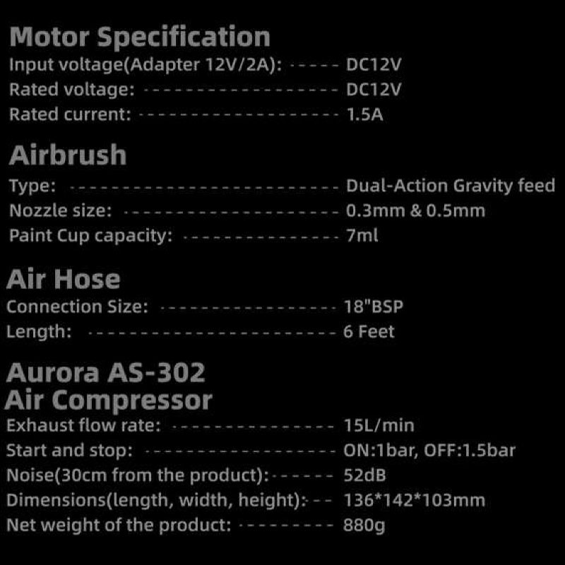 Fengda AURORA Mini Compressor Airbrush Kit AS-302K additional image 3
