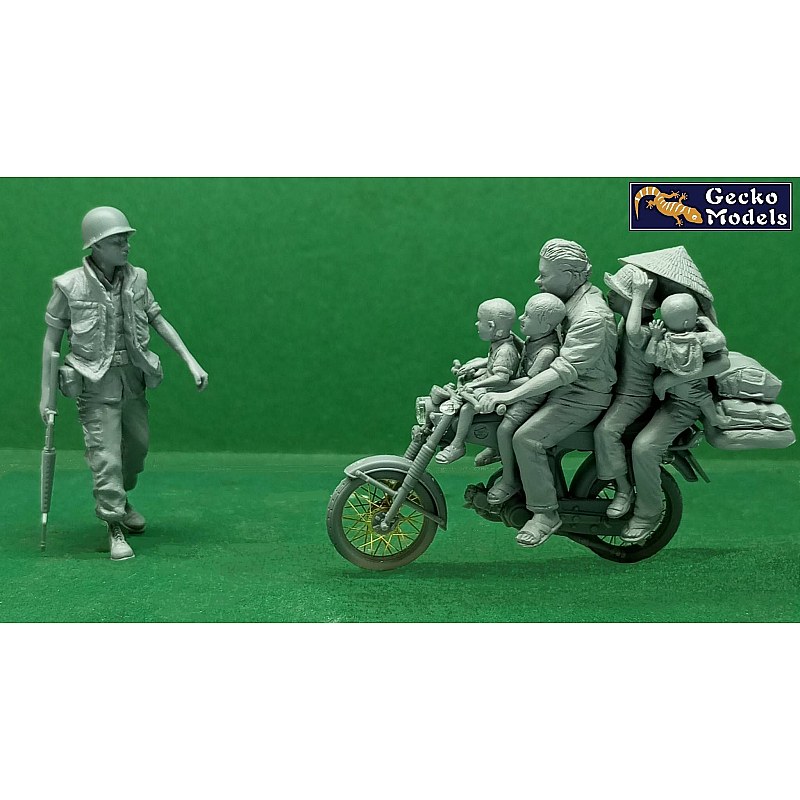 Gecko Models 60’~70’s ARVN Soldier & Overloaded Motorcycle Se 1/35 35GM0139