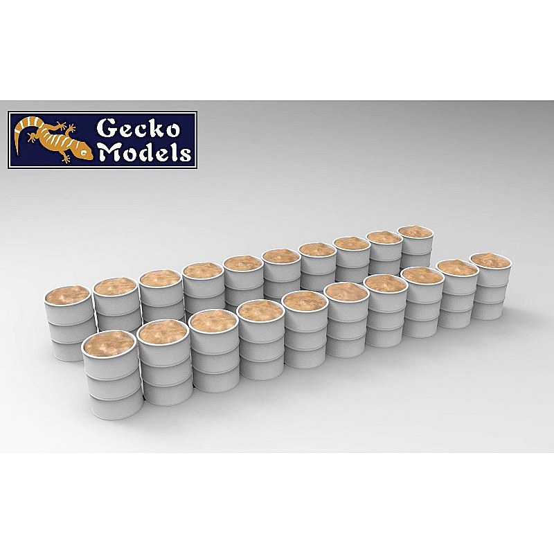 Gecko Models 60-70 Saigon Sand Barrel Road Block Obstacle set 1/35 35GM0167