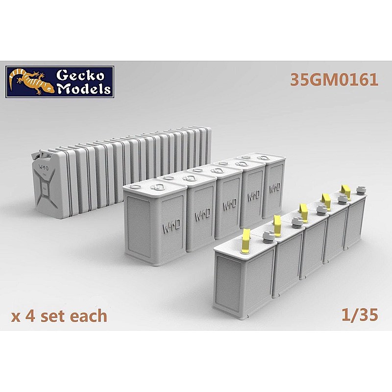 Gecko Models WWII British Petroleum Cans & Jerry Cans (Combo Set) 1/35 35GM0161