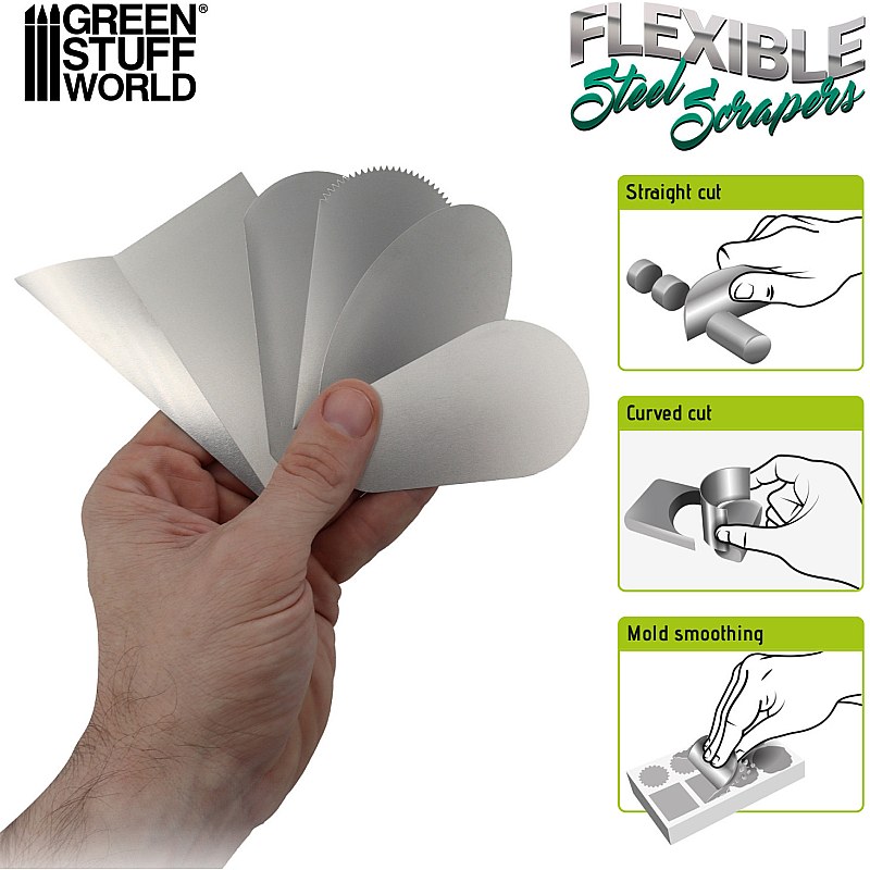 GreenStuffWorld Flexible Steel Scrapers 8436554363421ES additional image 2
