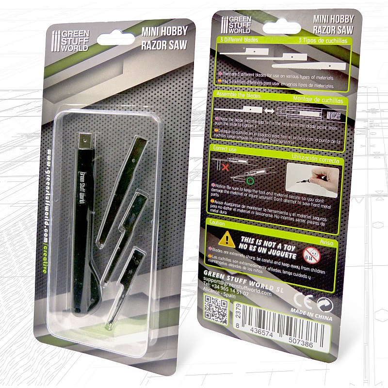 GreenStuffWorld Mini Saw with 3 Blades