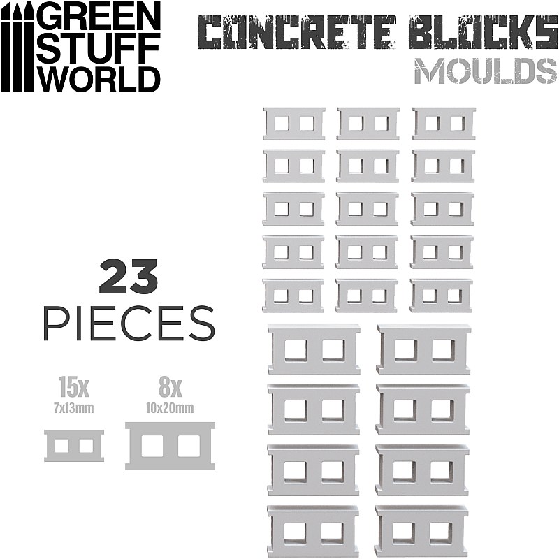GreenStuffWorld Silicone molds - Concrete Bricks 8436554369096ES additional image 2