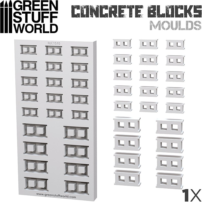 GreenStuffWorld Silicone molds - Concrete Bricks 8436554369096ES additional image 4