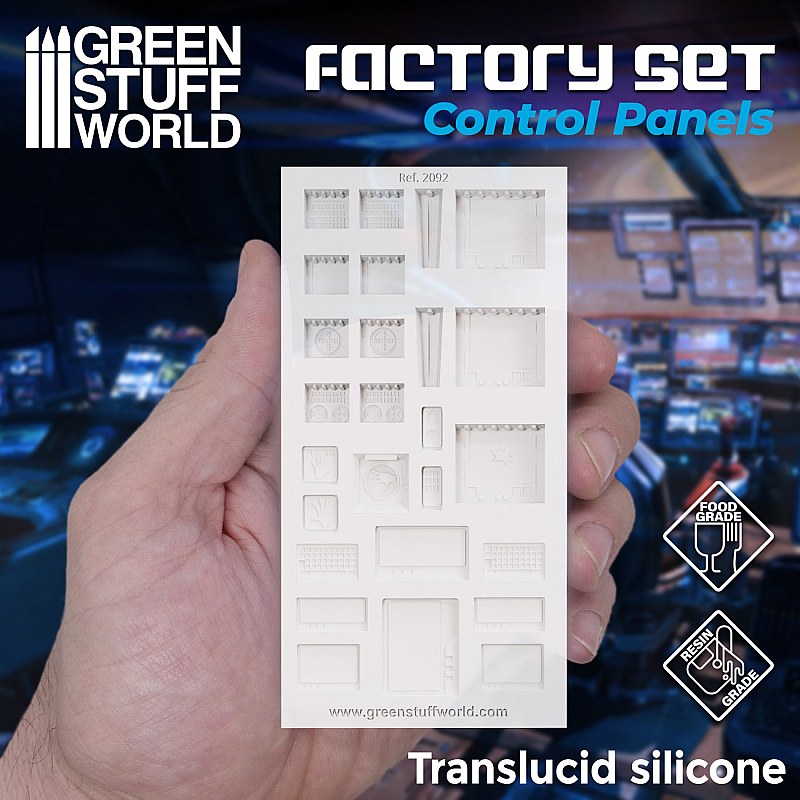 GreenStuffWorld Silicone Molds - Control Panels 8436574504514ES additional image 2