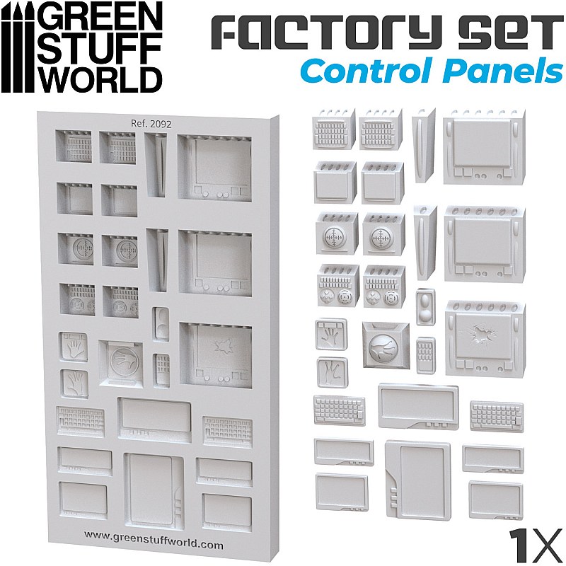 GreenStuffWorld Silicone Molds - Control Panels 8436574504514ES additional image 4