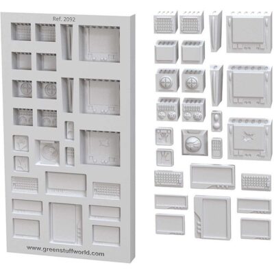 GreenStuffWorld Control Panels Silicone Mould