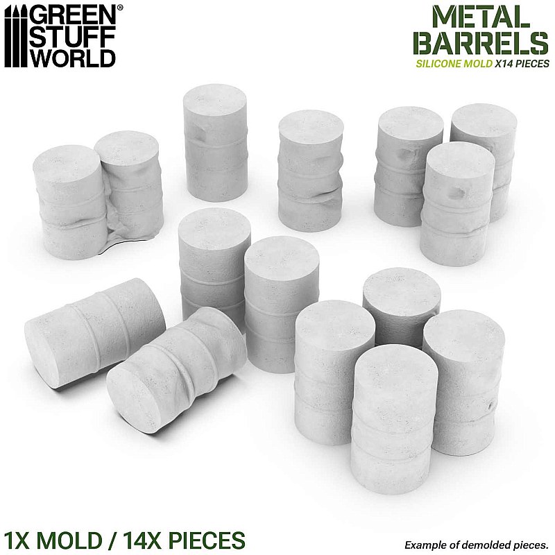 GreenStuffWorld Silicone Molds - Metal Barrels 8435646522364ES additional image 4