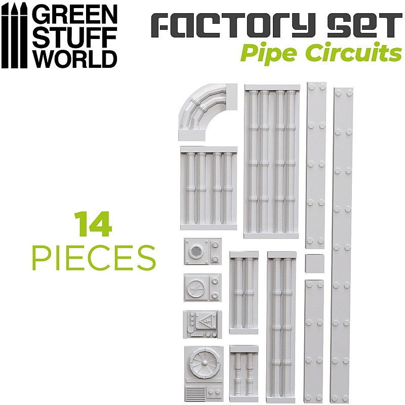 GreenStuffWorld Silicone Molds - Pipe Circuits 8436574504644ES additional image 2