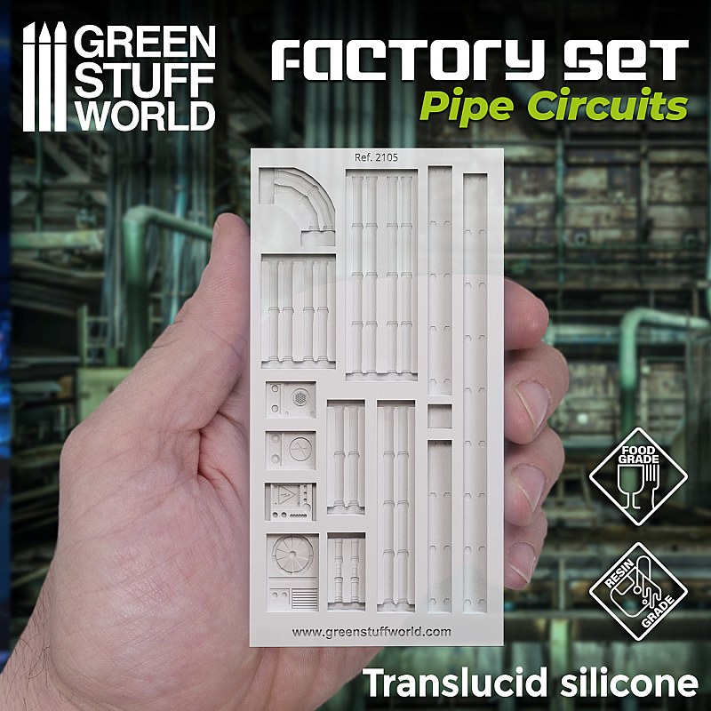GreenStuffWorld Silicone Molds - Pipe Circuits 8436574504644ES additional image 3
