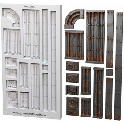 GreenStuffWorld Pipe Circuits Silicone Mould