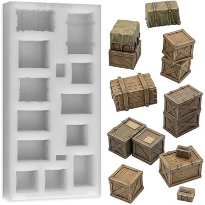 GreenStuffWorld Supply Boxes Mould (1/48-1/35)
