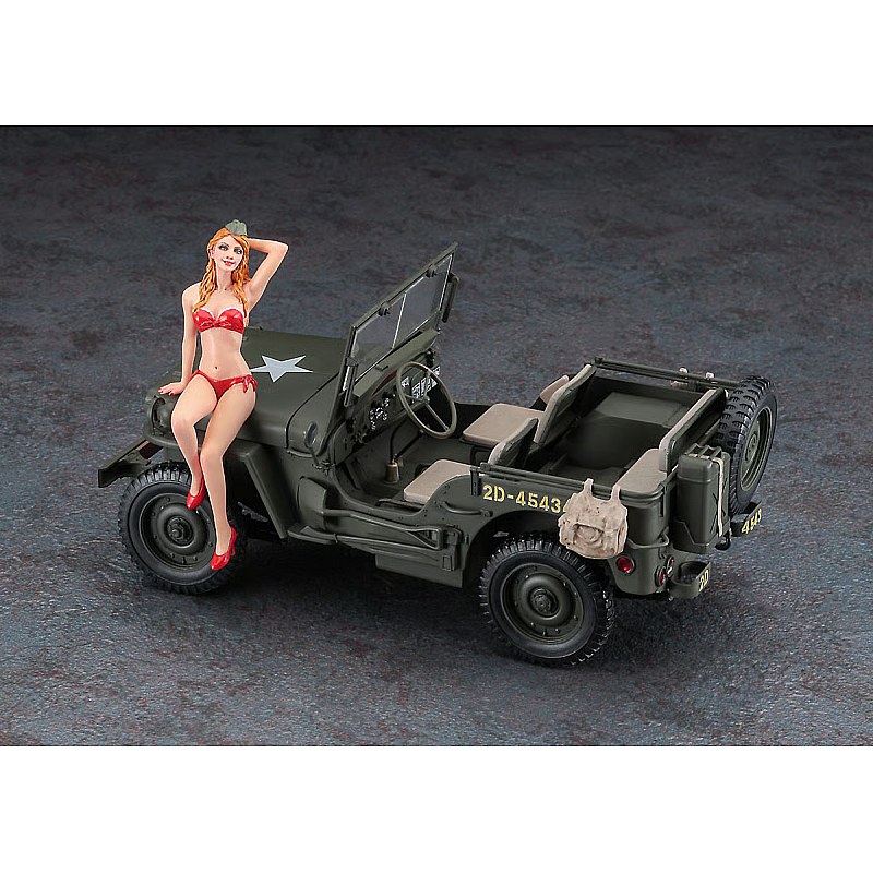 Hasegawa 1/4 ton 4x4 Utility Truck with Figure 1/24 SP449 additional image 3