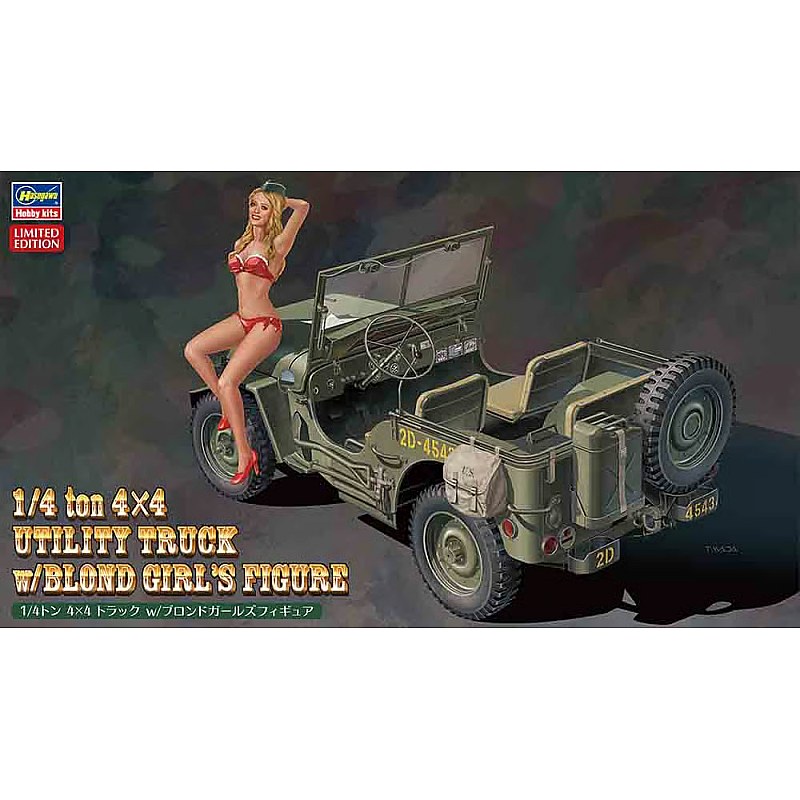Hasegawa 1/4 ton 4x4 Utility Truck with Figure 1/24 SP449