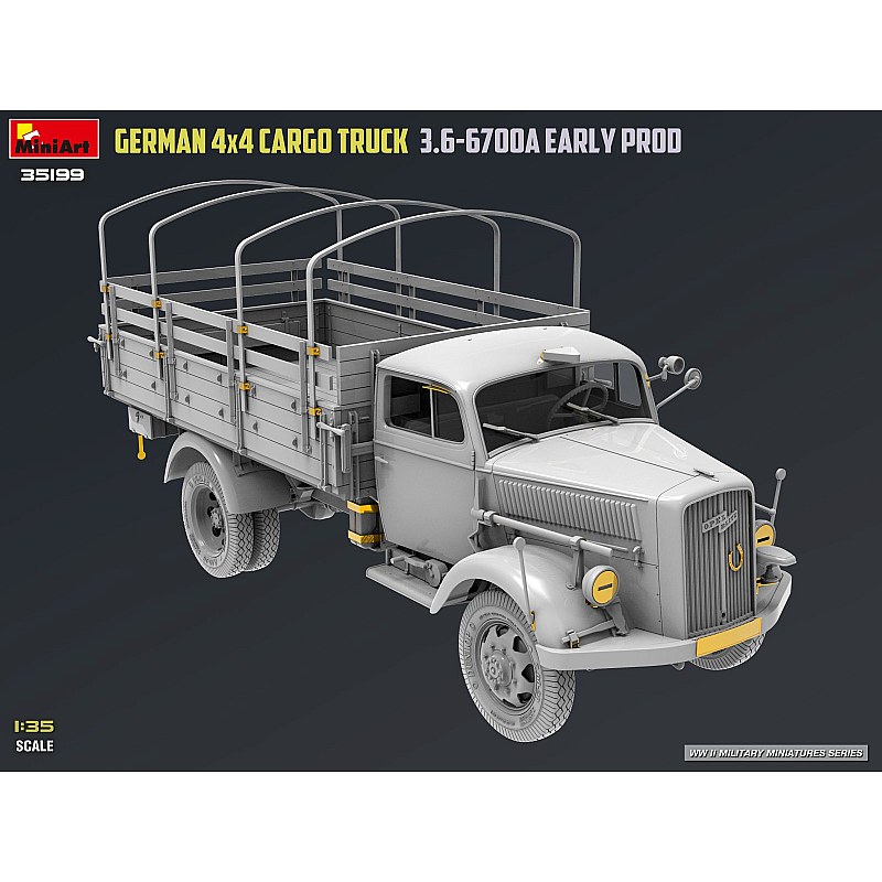 Miniart GERMAN 3T 4x4 CARGO TRUCK 3.6-6700A EARLY PROD 1/35 35199 additional image 2