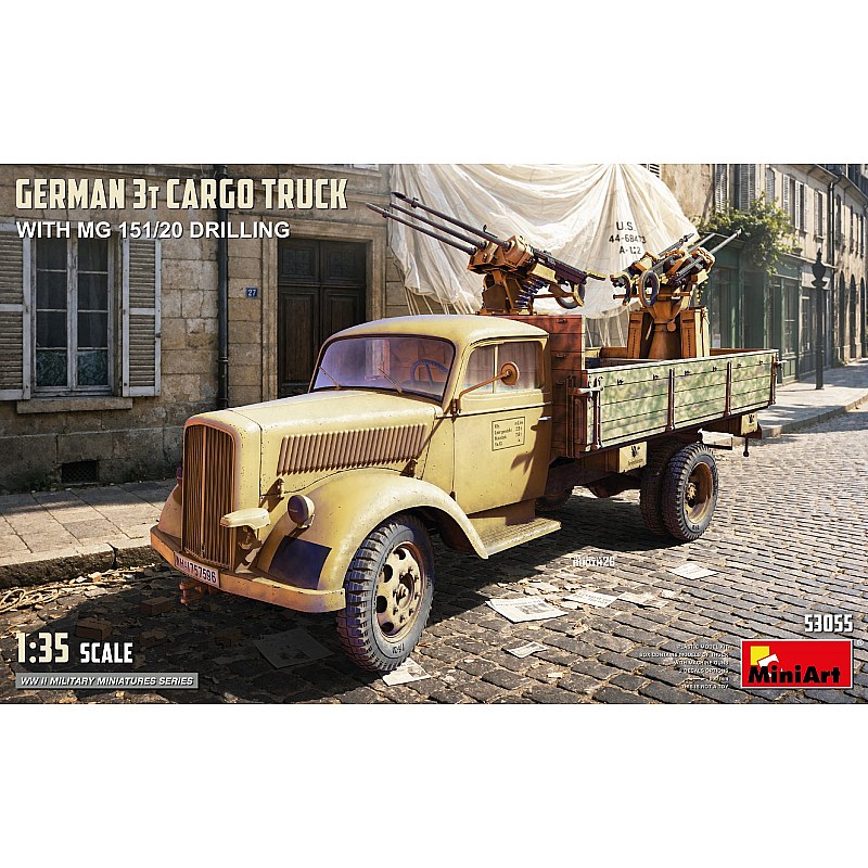 Miniart German 3t Truck with MG 151/20 Drilling (1/35) 53055