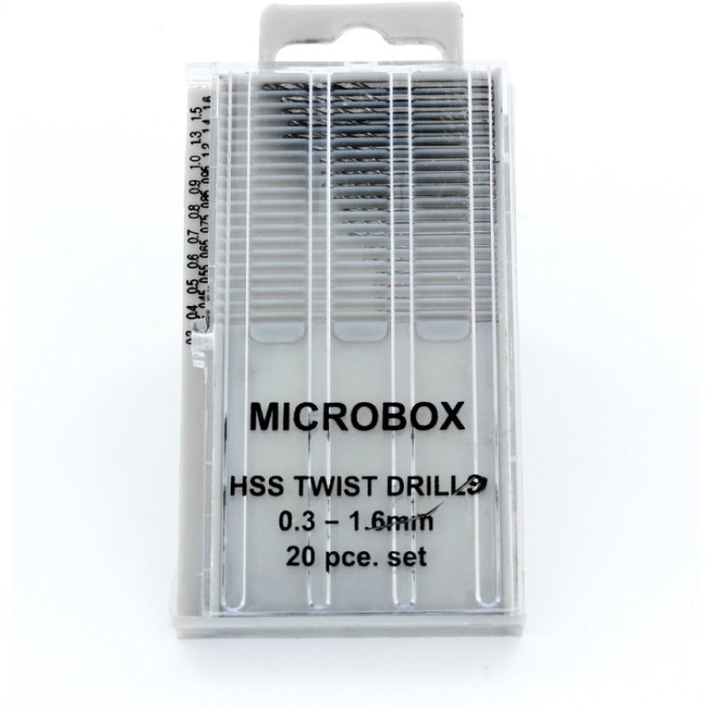Modelcraft 20 Piece Microbox Drill Set (0.3-1.6mm) PDR4001