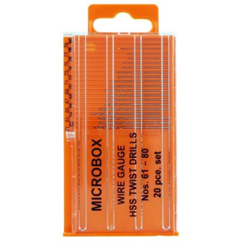 Modelcraft 20 Piece Microbox Drill Set No. 61-80 PDR4004 Modelcraft 20 Piece Microbox Drill Set No. 61-80 PDR4004