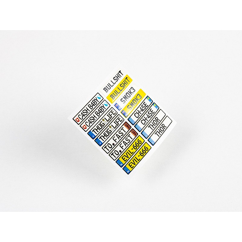 Red Fox Studio 1/24 Unique License plates vol.01 (EU form) RFSQS-24019 Red Fox Studio 1/24 RFSQS-24019 additional image 5
