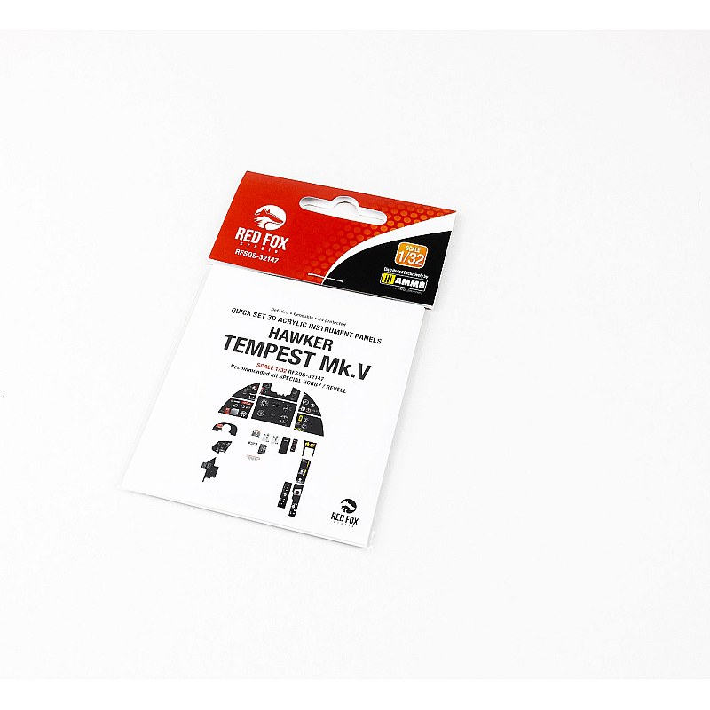Red Fox Studio Hawker Tempest Mk.V 3D Panel (1/32) RFSQS-32147 Red Fox Studio Hawker Tempest Mk.V 3D Panel (1/32) RFSQS-32147