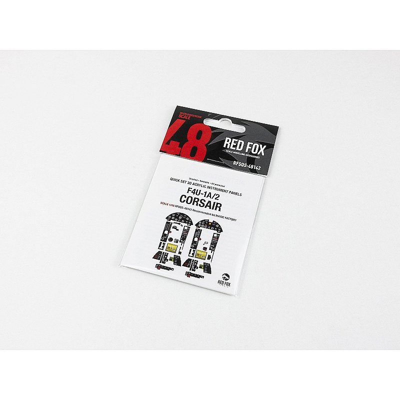 Red Fox Studio F4U-1A/2 Corsair Dual 3D Panel (1/48) RFSQS-48142 Red Fox Studio F4U-1A/2 Corsair Dual 3D Panel (1/48) RFSQS-48142
