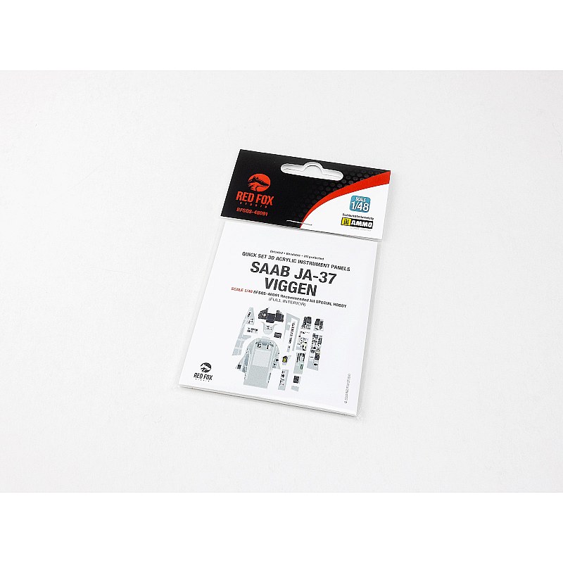 Red Fox Studio Saab JA-37 Viggen 3D Resin Panel (1/48) RFSQS-48091 Red Fox Studio Saab JA-37 Viggen 3D Resin Panel (1/48) RFSQS-48091