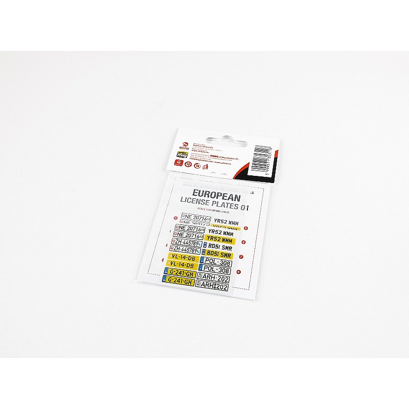 Red Fox Studio Red Fox Studio European License Plates Vol. 01 (1/24) RFSQS-24012 1/24 RFSQS-24012 additional image 2