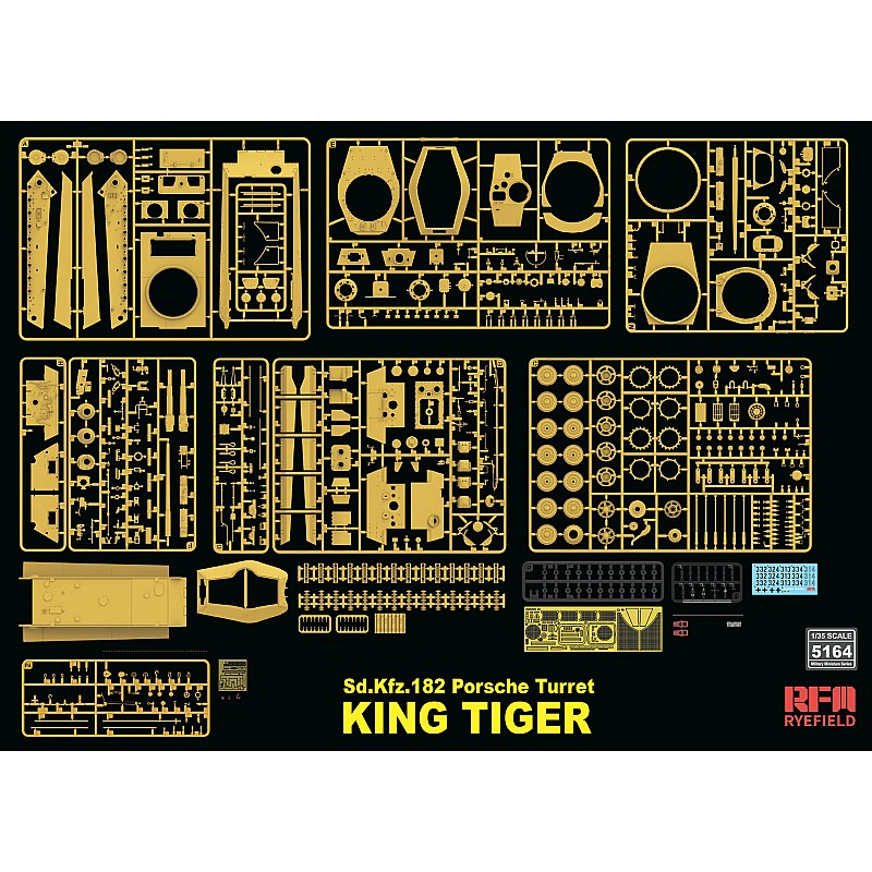 Rye Field Models Sd.Kfz.182 KING TIGER Porsche Turret 1/35 RM-5164 additional image 2