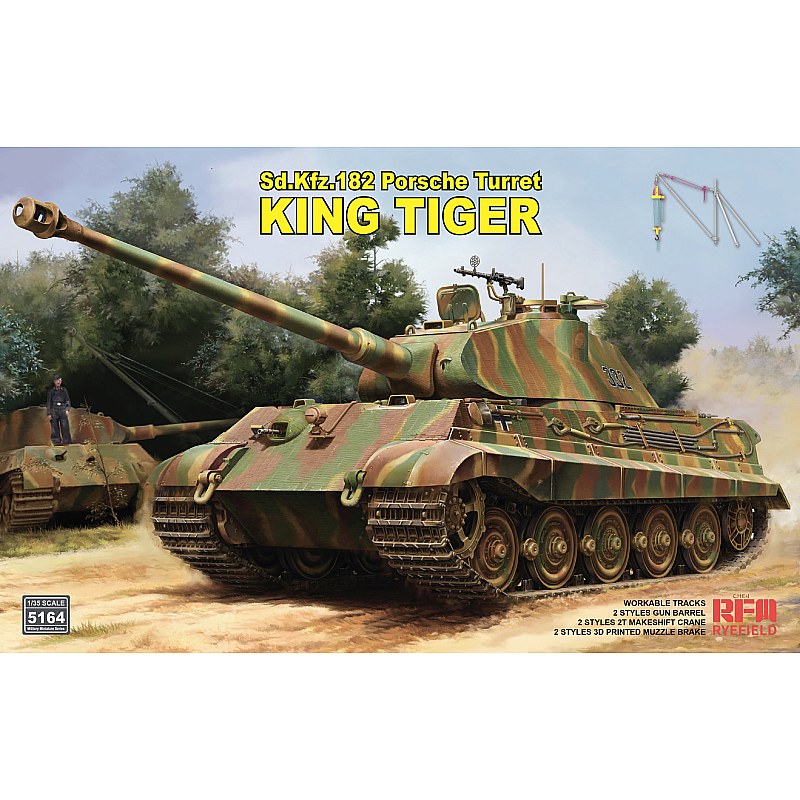 Rye Field Models Sd.Kfz.182 KING TIGER Porsche Turret 1/35 RM-5164