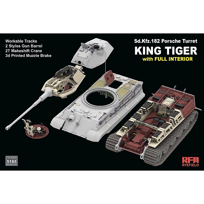 Takom Sd.Kfz.182 KING TIGER Porsche Turret 1/35 RM-5165