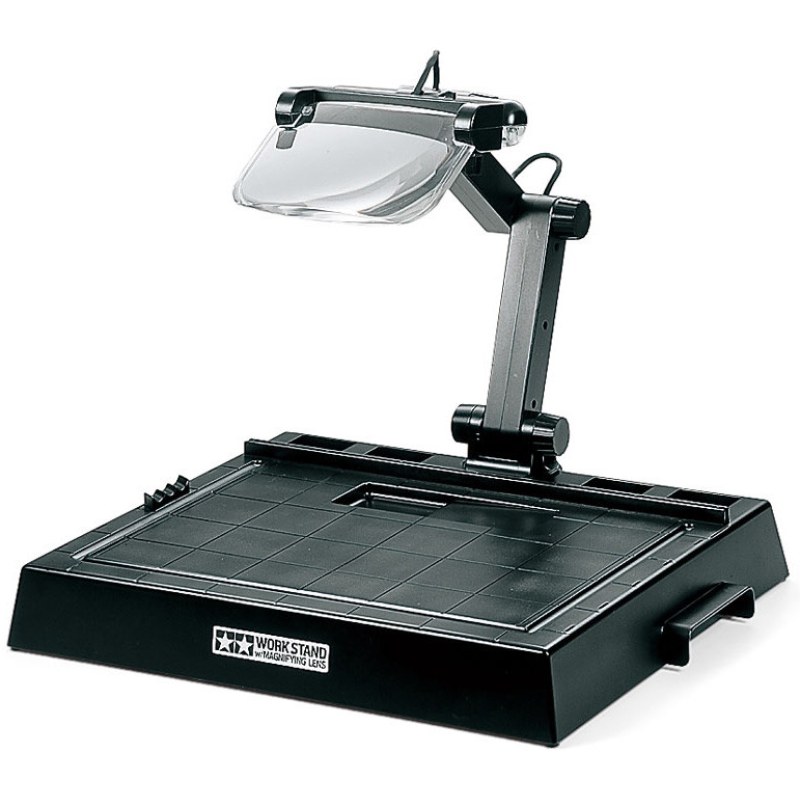 Tamiya Work Stand with Magnifying Lens and LED Lights 74064