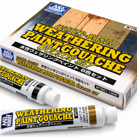 Mr Hobby Water-based Weathering Paint Gouache 6 Colour Set WTS-01