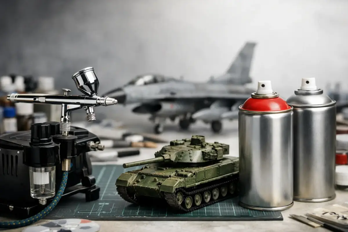 Airbrush vs Spray Cans for Scale Model Kits