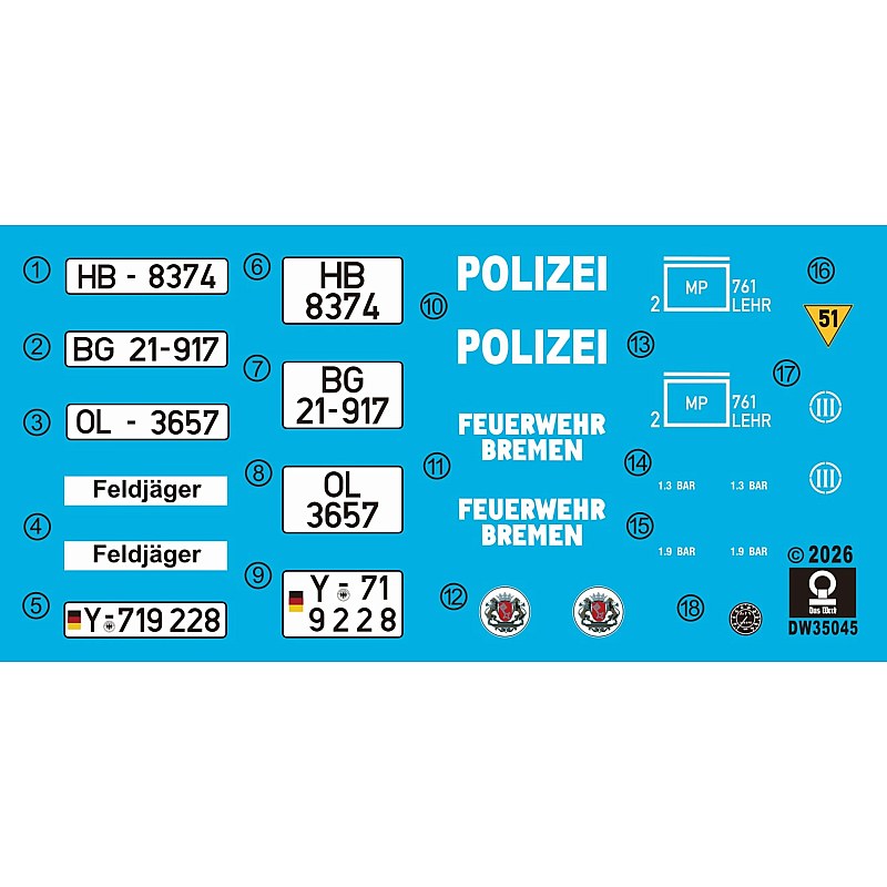 Das Werk Kurierwagen Typ 181 - Bluelight version 1/35 DW35045 additional image 4