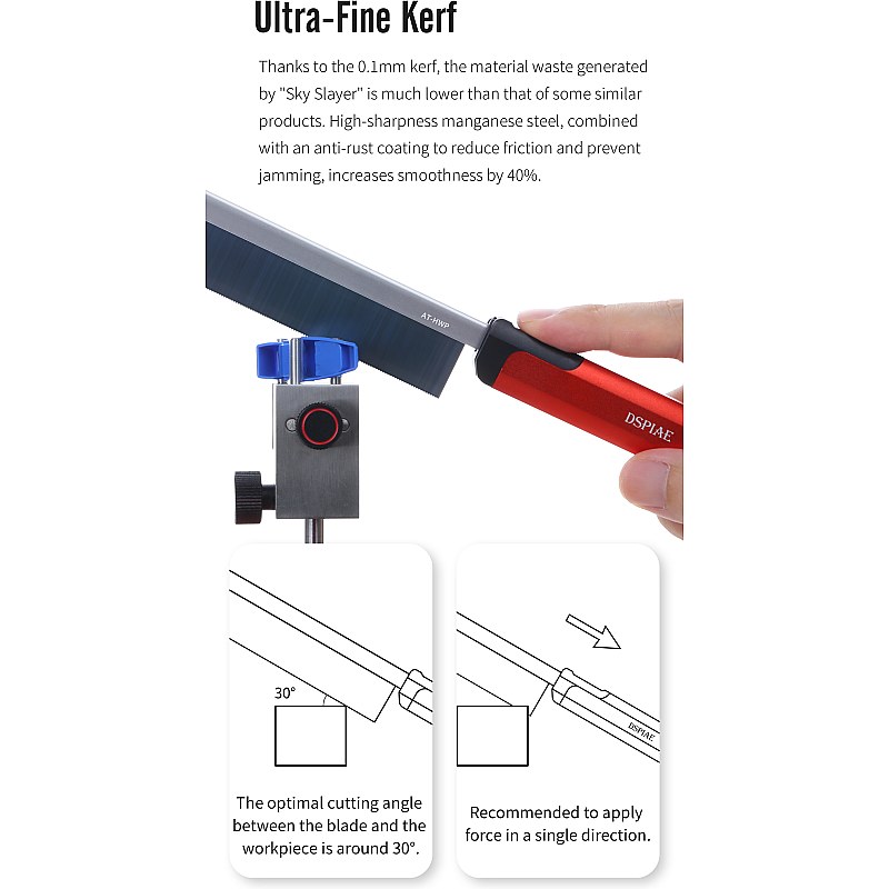 DSPIAE Precision Razor Saw with Replaceable Blade AT-HWP additional image 3