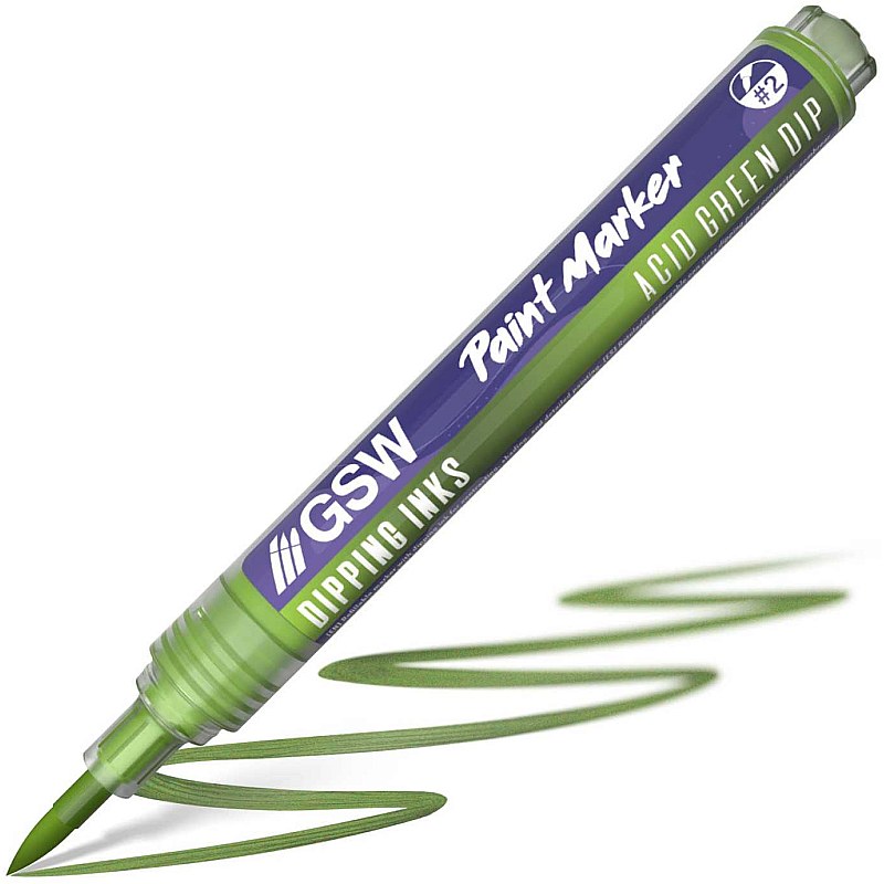 GreenStuffWorld Dipping Ink Marker - ACID GREEN DIP 8435646541686ES
