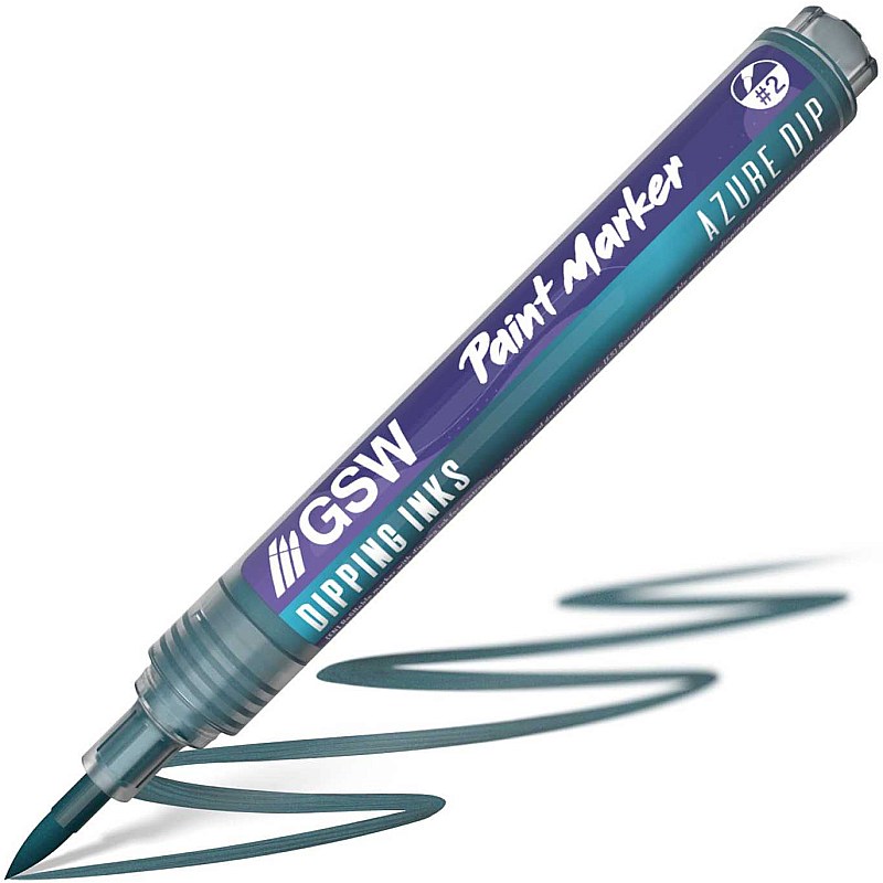 GreenStuffWorld Dipping Ink Marker - AZURE DIP 8435646541631ES