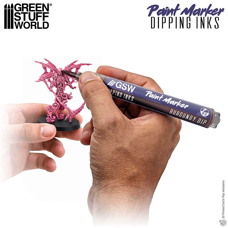 GreenStuffWorld Dipping Ink Marker - BURGUNDY DIP 8435646541716ES additional image 2