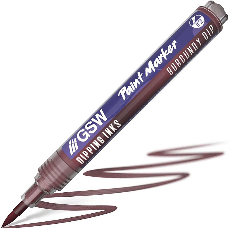 GreenStuffWorld Dipping Ink Marker - BURGUNDY DIP 8435646541716ES