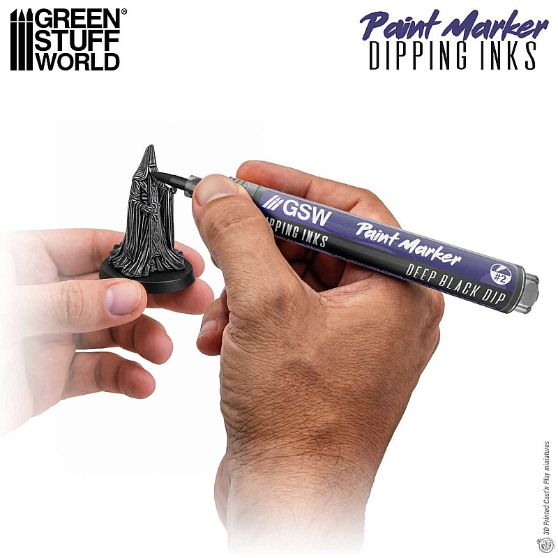 GreenStuffWorld Dipping Ink Marker - DEEP BLACK DIP 8435646541723ES additional image 2